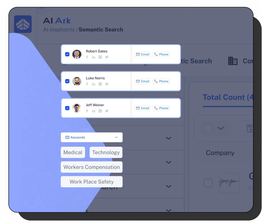 AI Ark for Marketing Teams People Data Example