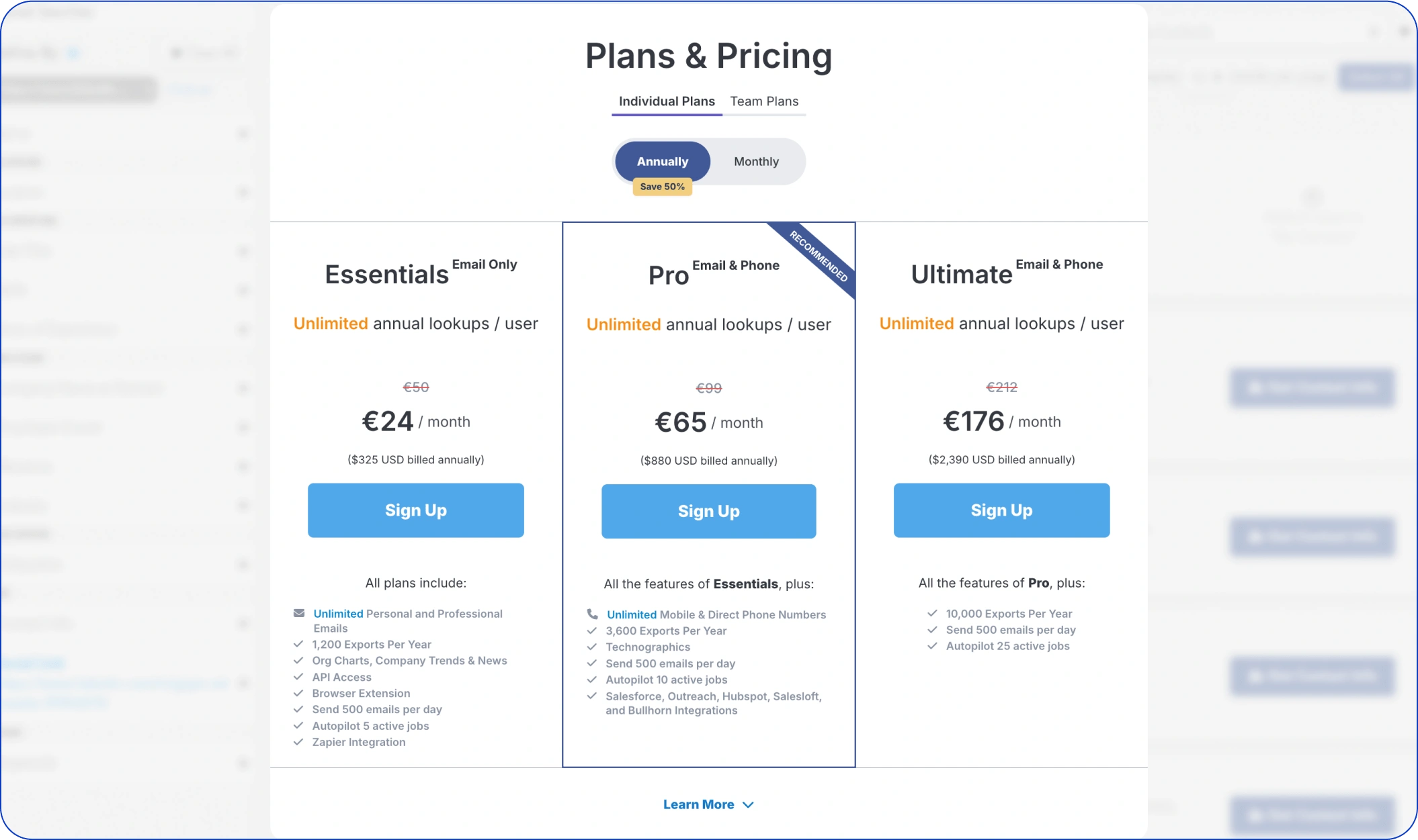 RocketReach pricing