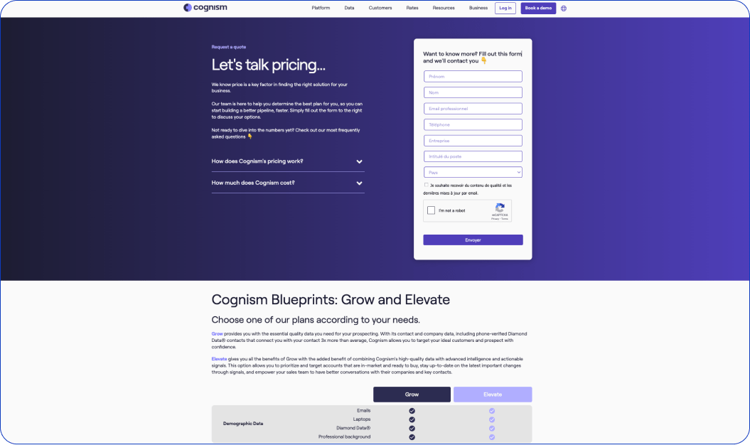 Cognism pricing
