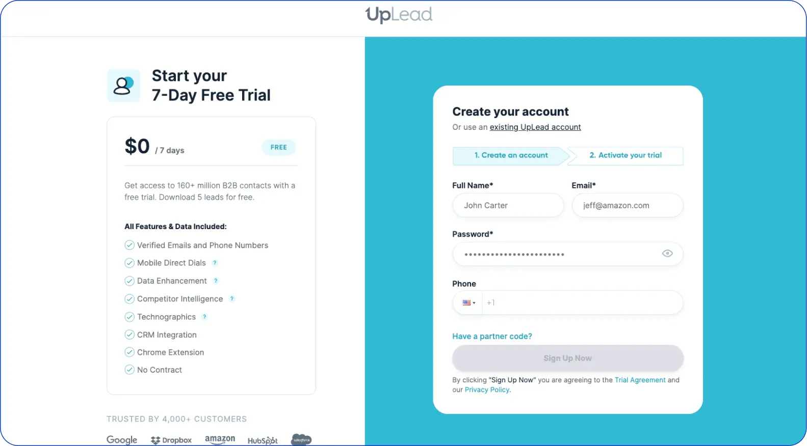 Top 7 B2B Email List Providers : UpLead